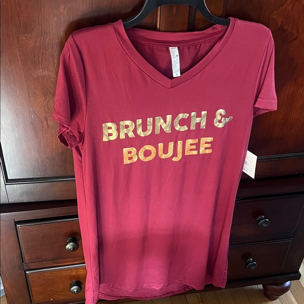 Brunch & Boujee Women's Burgundy Tee